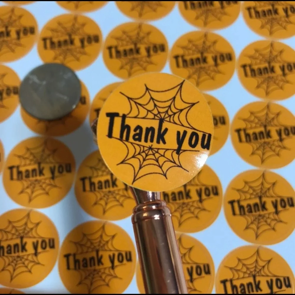 96ct halloween theme thank you stickers